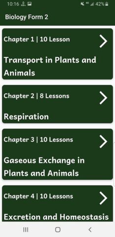 Biology Notes Form 2 Offline для Android — скриншот 2