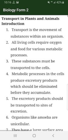 Biology Notes Form 2 Offline для Android — скриншот 3