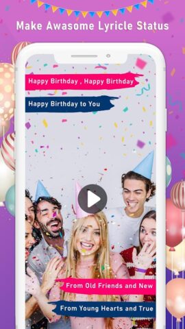 Birthday Video Maker with Song для Android — скриншот 1