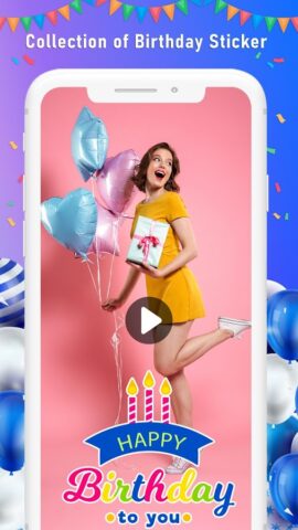 Birthday Video Maker with Song для Android — скриншот 2