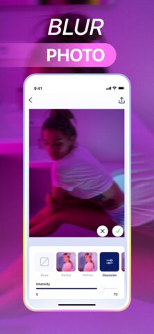 Размытие фона, блюр фото для iOS — скриншот 1