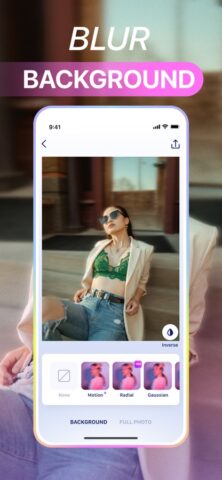 Размытие фона, блюр фото для iOS — скриншот 3