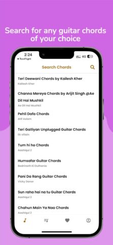 Bollywood Songs Guitar Chords для Android — скриншот 1