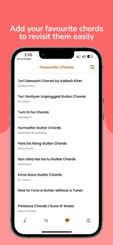 Bollywood Songs Guitar Chords для Android — скриншот 3