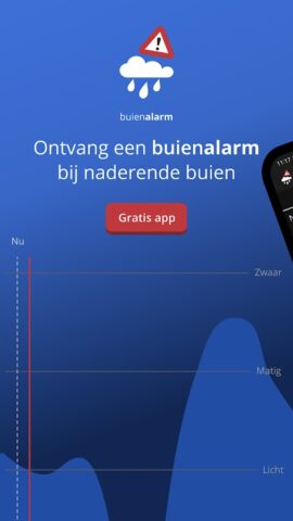 Buienalarm: Weer & Regenradar для Android — скриншот 1