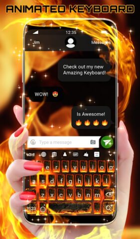 Burning Keyboard Wallpaper HD для Android — скриншот 1
