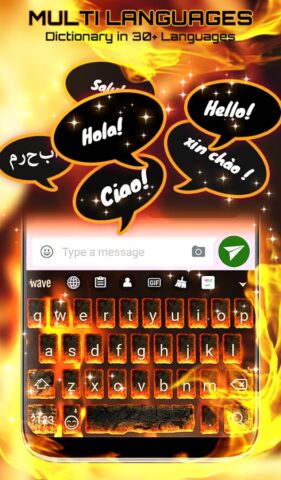 Burning Keyboard Wallpaper HD для Android — скриншот 3