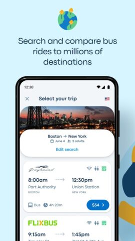 Busbud: Bus & Train Tickets для Android — скриншот 2