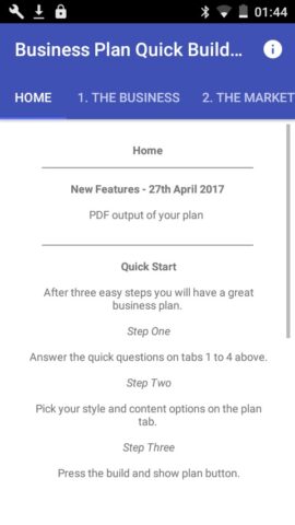 Business Plan Quick Builder для Android — скриншот 1
