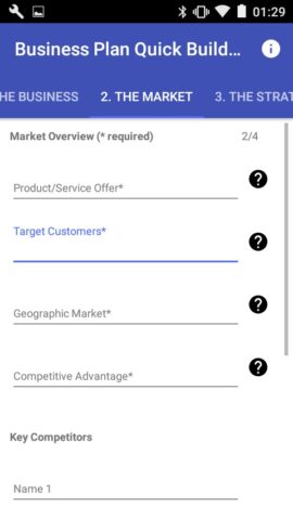 Business Plan Quick Builder для Android — скриншот 3