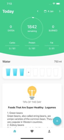 Calories: Eat Clean Diet Track для Android — скриншот 1
