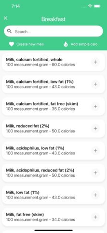 Calories: Eat Clean Diet Track для Android — скриншот 3