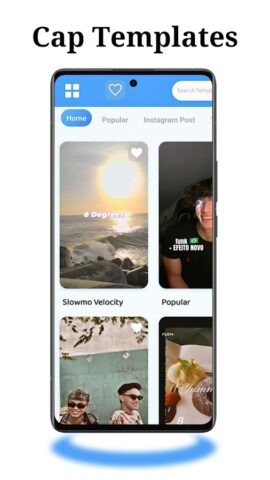 Cap Template — Video Templates для Android — скриншот 1
