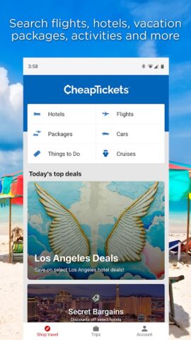 CheapTickets Hotels & Flights для Android — скриншот 1