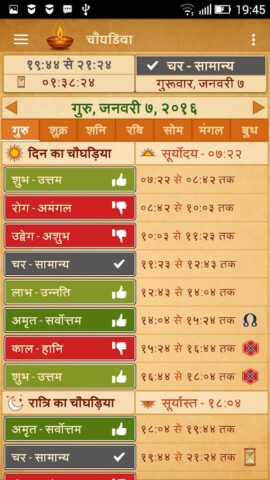 Choghadiya для Android — скриншот 4