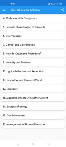 Class 10 Science Solution для Android — скриншот 2