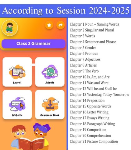 Class 2 English Grammar Book для Android — скриншот 1