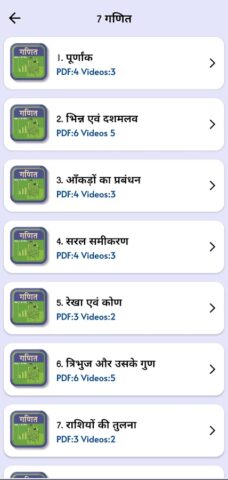 Class 7 Maths Guide in Hindi для Android — скриншот 2