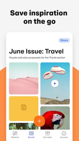 Collect by WeTransfer для Android — скриншот 1