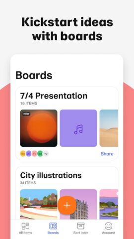 Collect by WeTransfer для Android — скриншот 3
