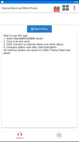 Colorize Black and White Photo для Android — скриншот 1