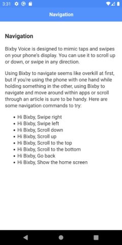 Commands & Guide for Bixby для Android — скриншот 2