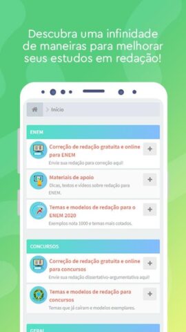 Correção Redação ENEM Concurso для Android — скриншот 1