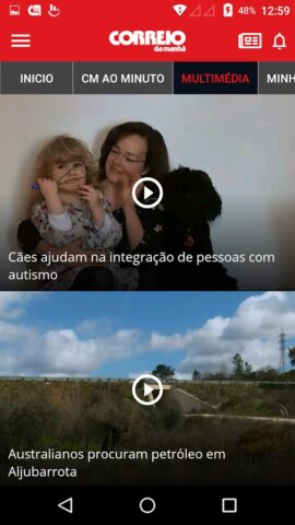 Correio da Manhã для Android — скриншот 1
