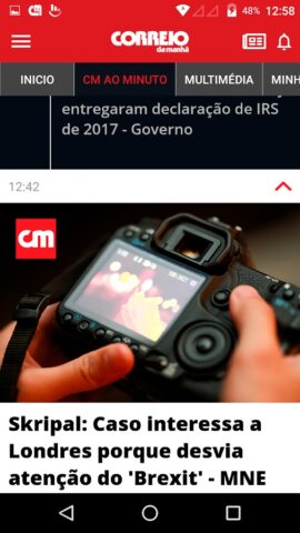 Correio da Manhã для Android — скриншот 3