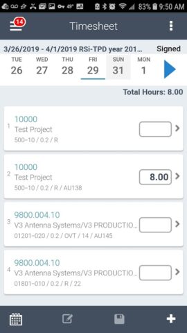Costpoint Time and Expense для Android — скриншот 2