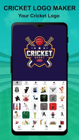 Создатель логотипов для крикет для Android — скриншот 3
