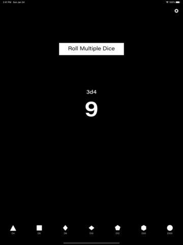 D20 — симулятор кубика для iOS — скриншот 1