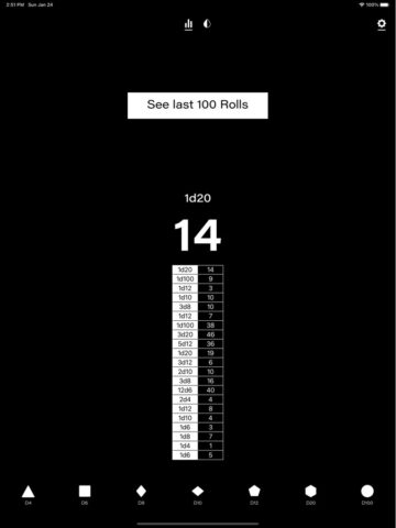D20 — симулятор кубика для iOS — скриншот 3