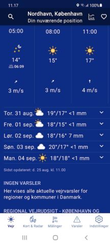 DMI Vejr для Android — скриншот 5