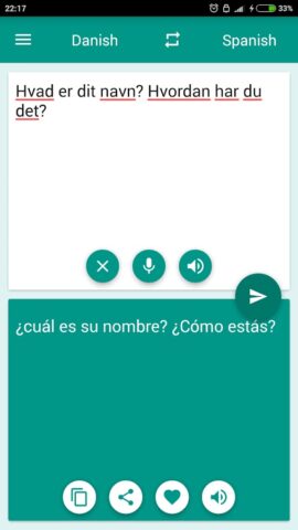 Danish-Spanish Translator для Android — скриншот 2