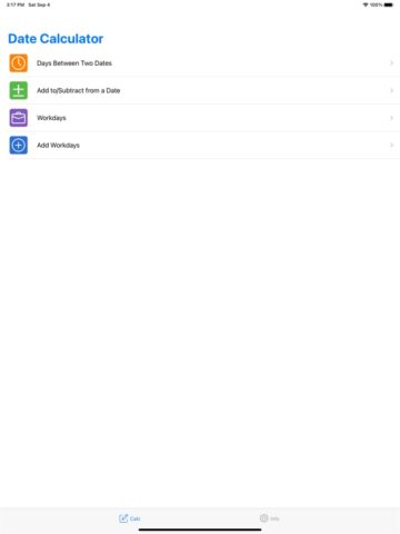 Калькулятор дней / дат — Date для iOS — скриншот 1