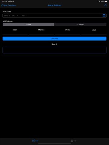 Калькулятор дней / дат — Date для iOS — скриншот 3