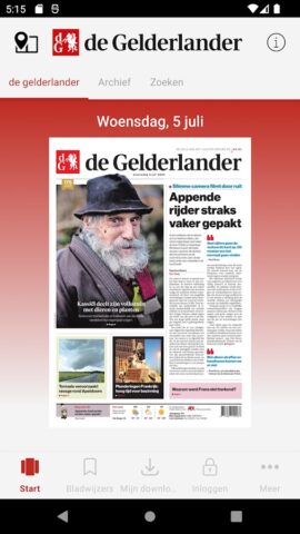 De Gelderlander-Digitale krant для Android — скриншот 1