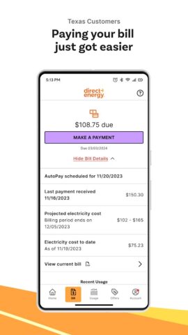 Direct Energy Account Manager для Android — скриншот 3
