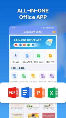 Document Editor:Word,Sheet,PDF для Android — скриншот 1