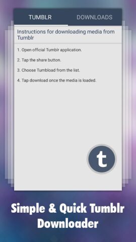 Downloader for Tumblr для Android — скриншот 1
