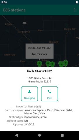 E85 Stations USA для Android — скриншот 2