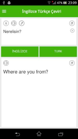 English Turkish Translator для Android — скриншот 1
