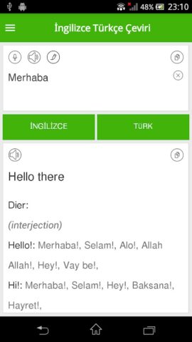 English Turkish Translator для Android — скриншот 4
