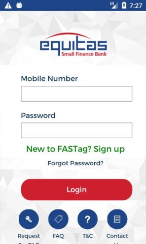 Equitas FASTag App для Android — скриншот 2