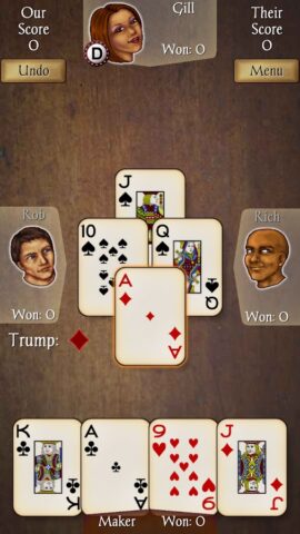 Euchre для Android — скриншот 1
