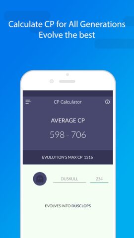 Evolution CP & IV Calculator для Android — скриншот 1