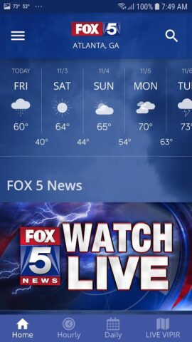 FOX 5 Storm Team Weather Radar для Android — скриншот 2