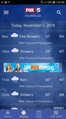 FOX 5 Storm Team Weather Radar для Android — скриншот 4