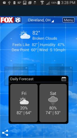 FOX8 Cleveland Weather для Android — скриншот 1